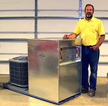Mark Hensley with his Trade Mark Waterjet Chiller